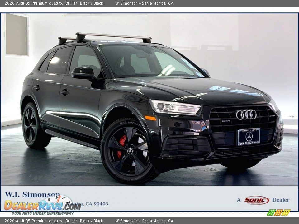 2020 Audi Q5 Premium quattro Brilliant Black / Black Photo #1