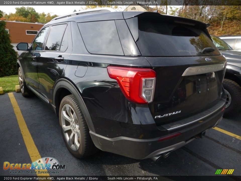 2020 Ford Explorer Platinum 4WD Agate Black Metallic / Ebony Photo #2