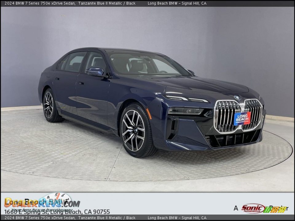 2024 BMW 7 Series 750e xDrive Sedan Tanzanite Blue II Metallic / Black Photo #1