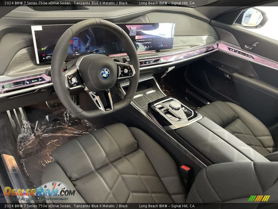 Black Interior - 2024 BMW 7 Series 750e xDrive Sedan Photo #12