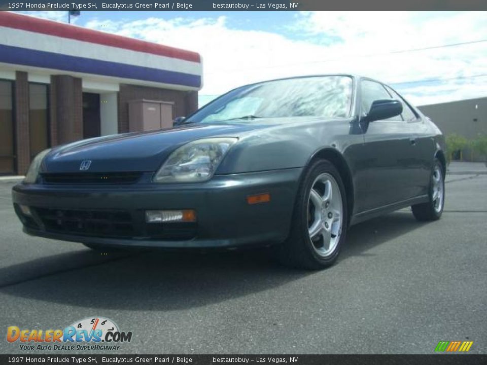 1997 Honda Prelude Type SH Eucalyptus Green Pearl / Beige Photo #24