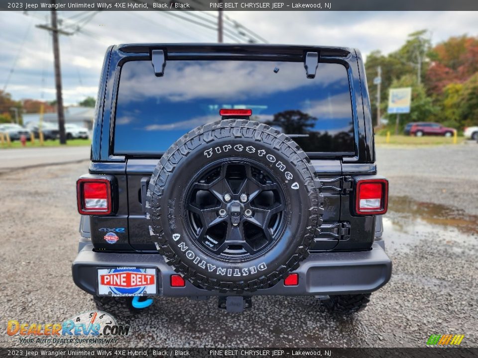 Black 2023 Jeep Wrangler Unlimited Willys 4XE Hybrid Photo #6