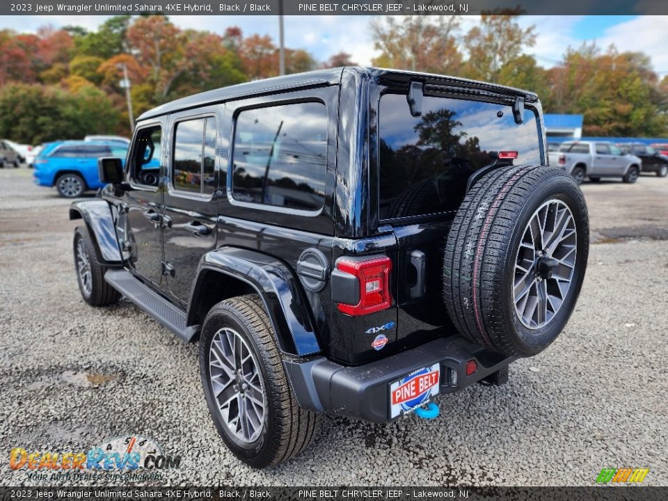 2023 Jeep Wrangler Unlimited Sahara 4XE Hybrid Black / Black Photo #4