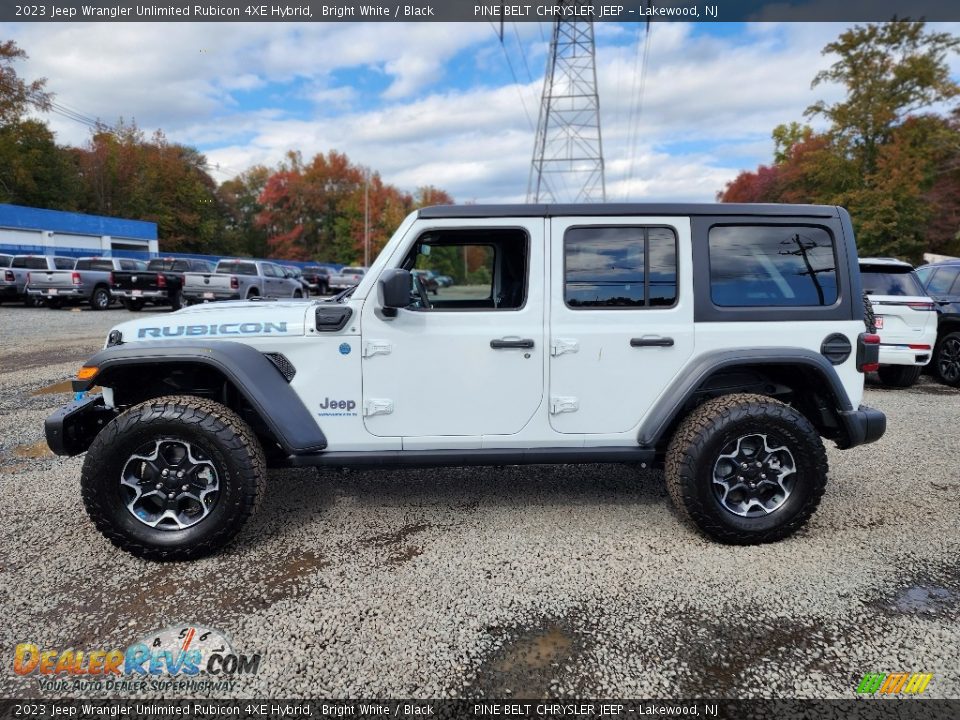 Bright White 2023 Jeep Wrangler Unlimited Rubicon 4XE Hybrid Photo #3