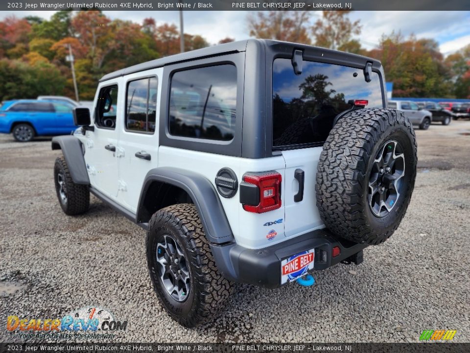 Bright White 2023 Jeep Wrangler Unlimited Rubicon 4XE Hybrid Photo #4