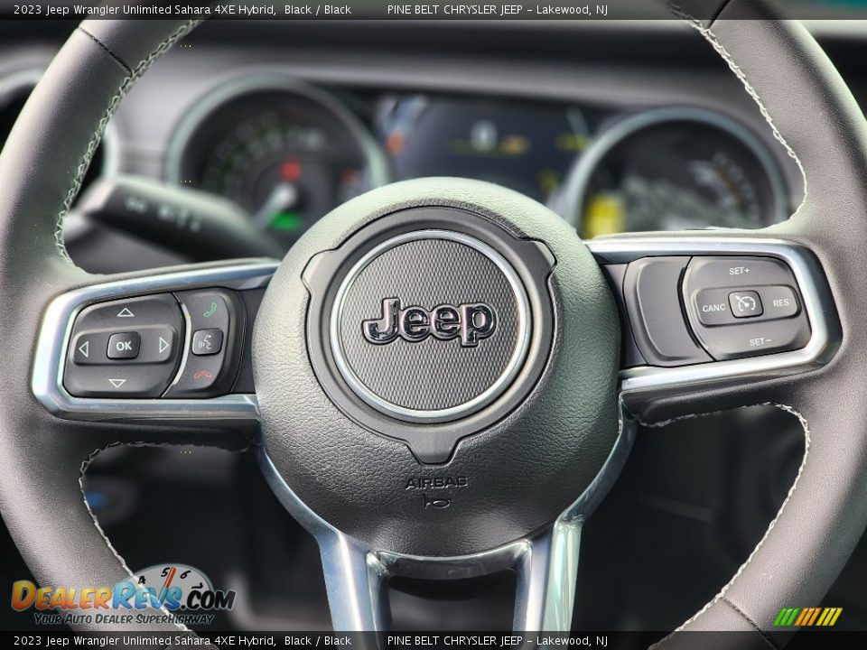 2023 Jeep Wrangler Unlimited Sahara 4XE Hybrid Steering Wheel Photo #10