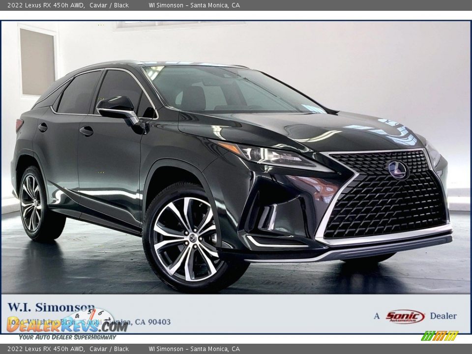 2022 Lexus RX 450h AWD Caviar / Black Photo #1