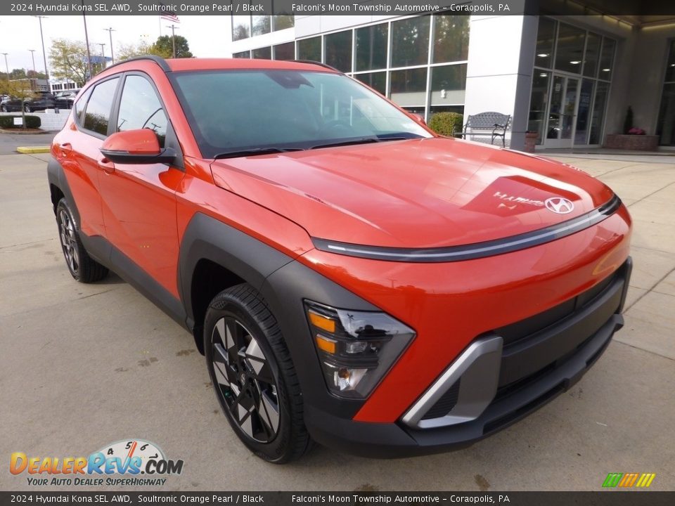 Soultronic Orange Pearl 2024 Hyundai Kona SEL AWD Photo #9