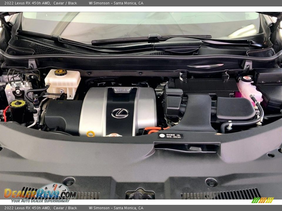 2022 Lexus RX 450h AWD 3.5 Liter DOHC 24-Valve VVT-i V6 Gasoline/Electric Hybrid Engine Photo #9