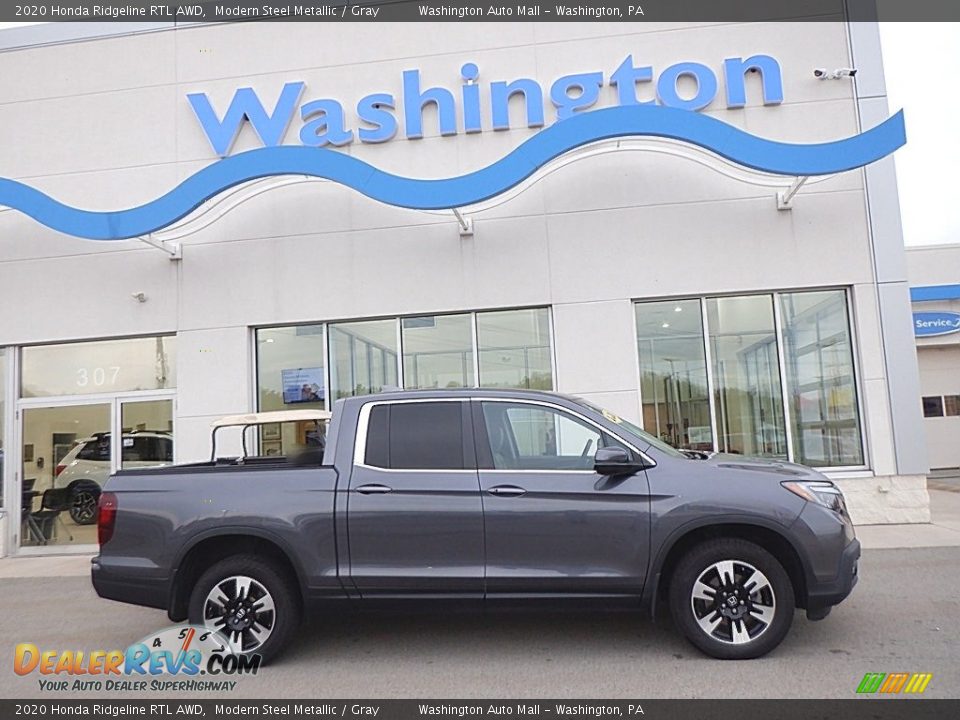 2020 Honda Ridgeline RTL AWD Modern Steel Metallic / Gray Photo #2