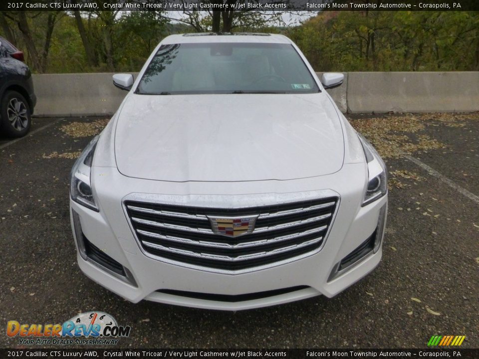 2017 Cadillac CTS Luxury AWD Crystal White Tricoat / Very Light Cashmere w/Jet Black Accents Photo #3