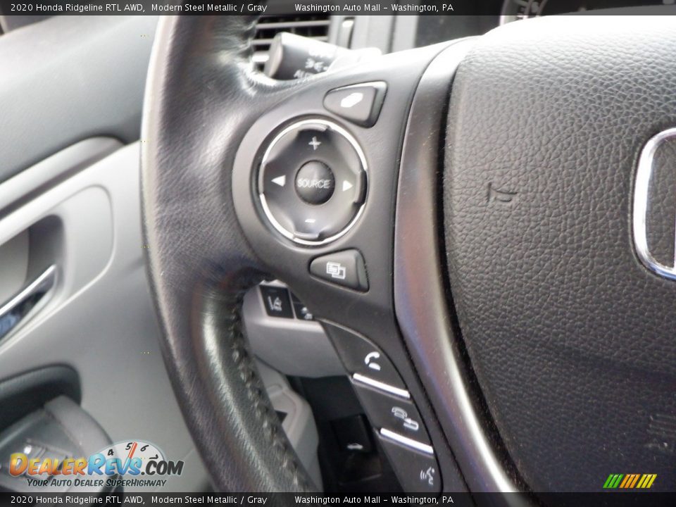 2020 Honda Ridgeline RTL AWD Steering Wheel Photo #24
