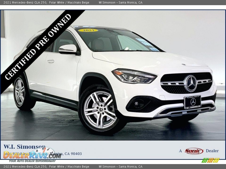 2021 Mercedes-Benz GLA 250 Polar White / Macchiato Beige Photo #1