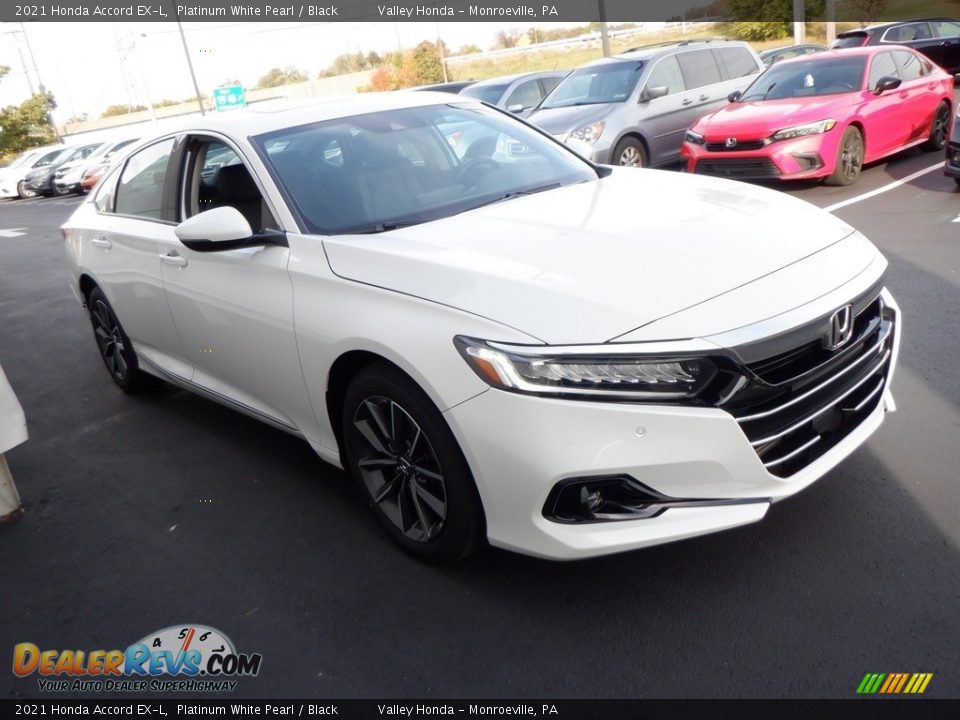 2021 Honda Accord EX-L Platinum White Pearl / Black Photo #4