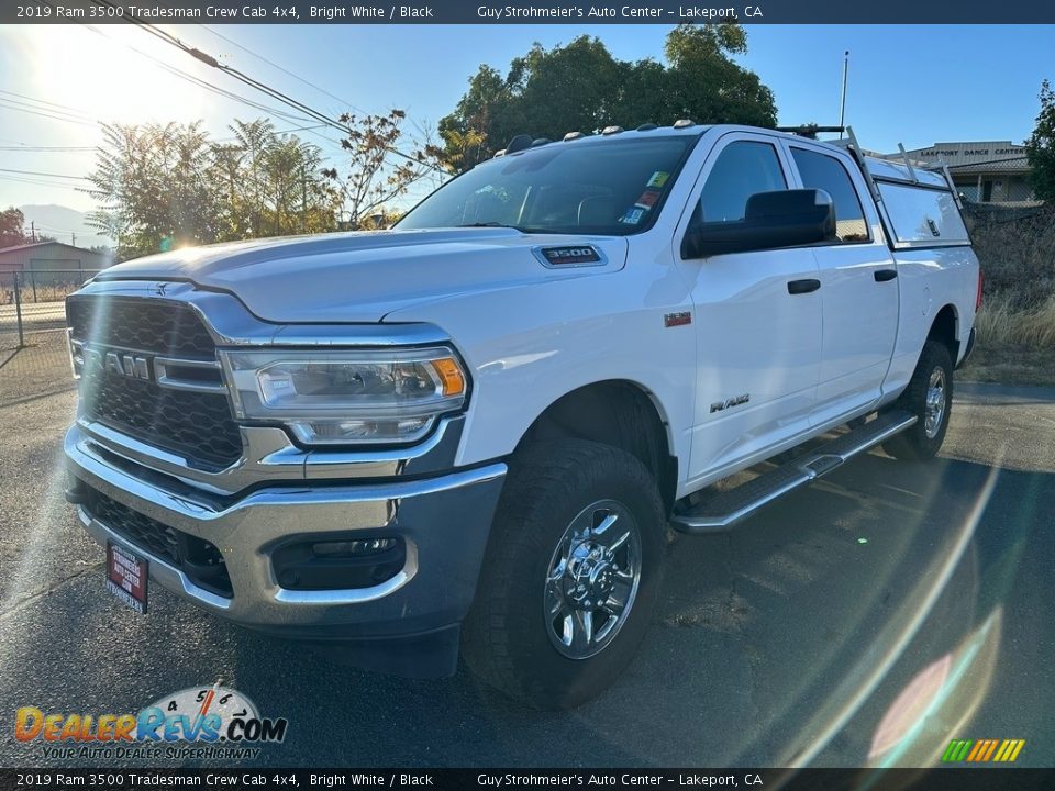 2019 Ram 3500 Tradesman Crew Cab 4x4 Bright White / Black Photo #3