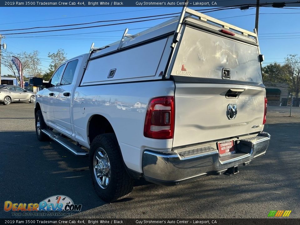 2019 Ram 3500 Tradesman Crew Cab 4x4 Bright White / Black Photo #4