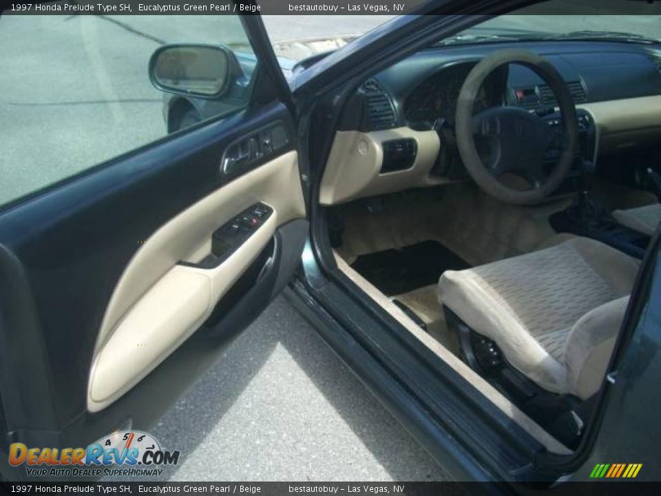 1997 Honda Prelude Type SH Eucalyptus Green Pearl / Beige Photo #28