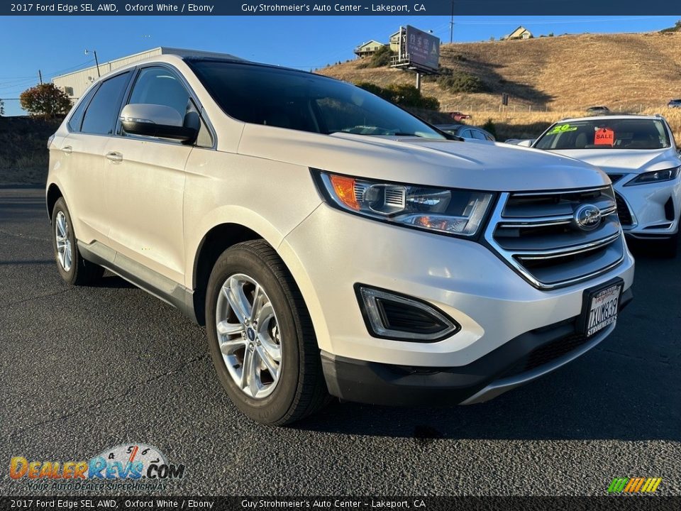 2017 Ford Edge SEL AWD Oxford White / Ebony Photo #1