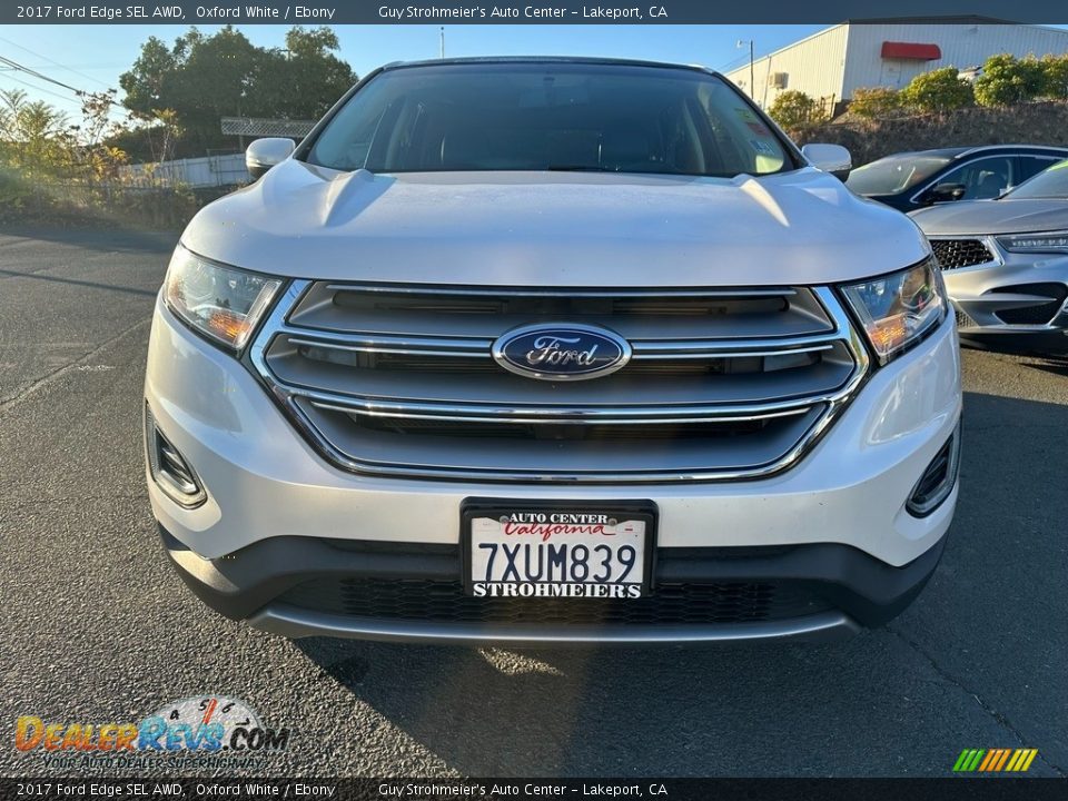 2017 Ford Edge SEL AWD Oxford White / Ebony Photo #2