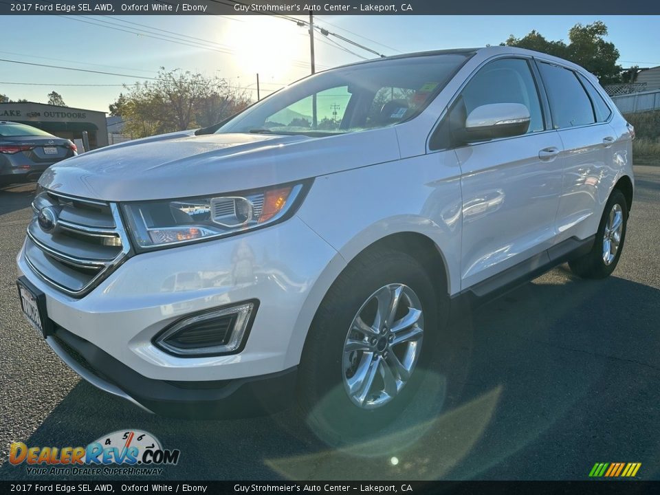 2017 Ford Edge SEL AWD Oxford White / Ebony Photo #3