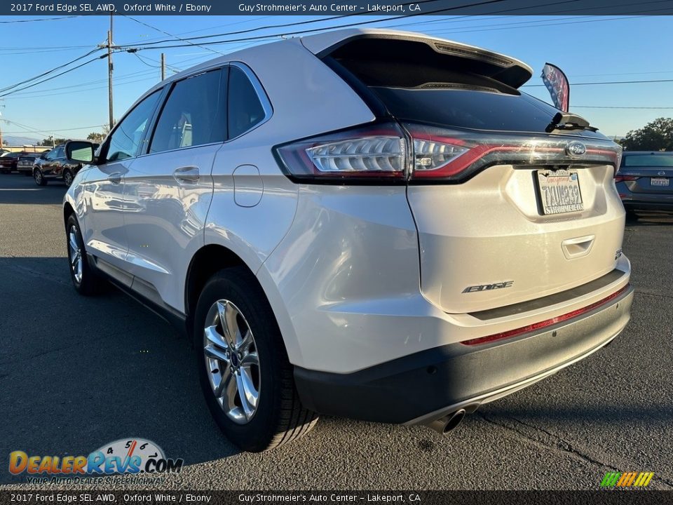 2017 Ford Edge SEL AWD Oxford White / Ebony Photo #4