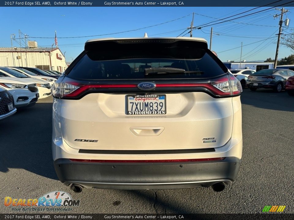 2017 Ford Edge SEL AWD Oxford White / Ebony Photo #5