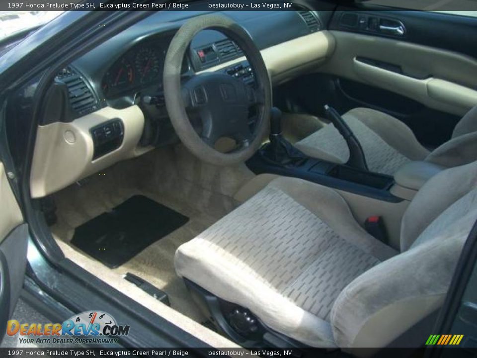 1997 Honda Prelude Type SH Eucalyptus Green Pearl / Beige Photo #30
