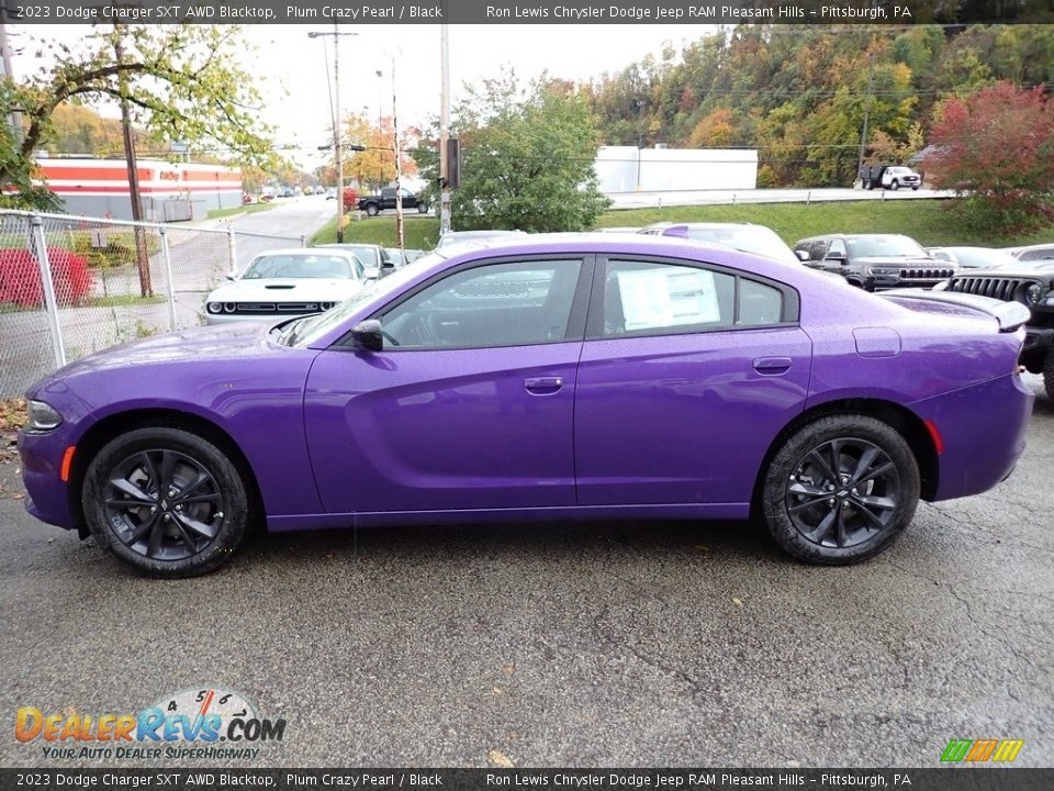 Plum Crazy Pearl 2023 Dodge Charger SXT AWD Blacktop Photo #2