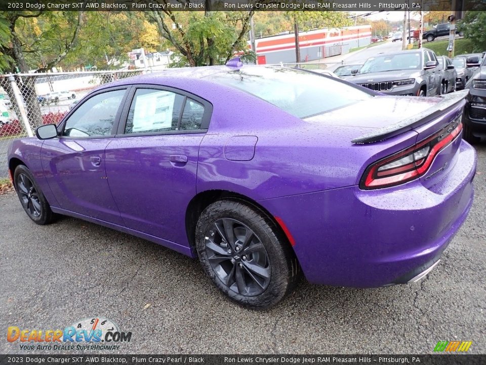 Plum Crazy Pearl 2023 Dodge Charger SXT AWD Blacktop Photo #3