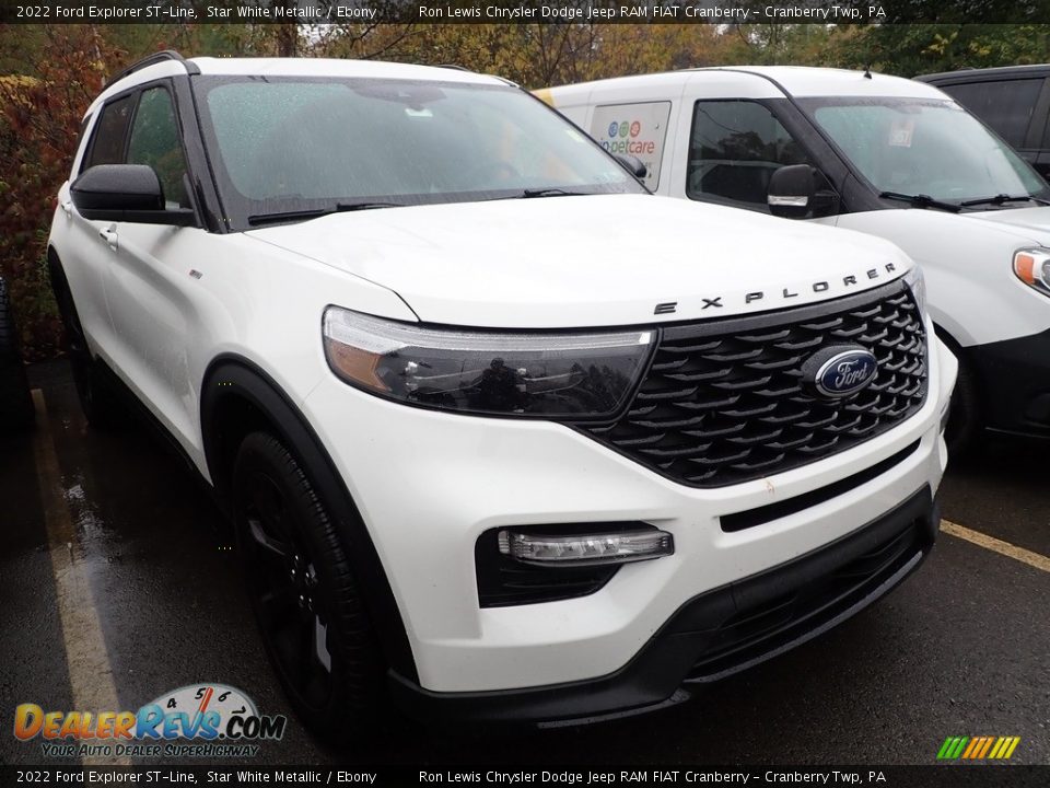 2022 Ford Explorer ST-Line Star White Metallic / Ebony Photo #4