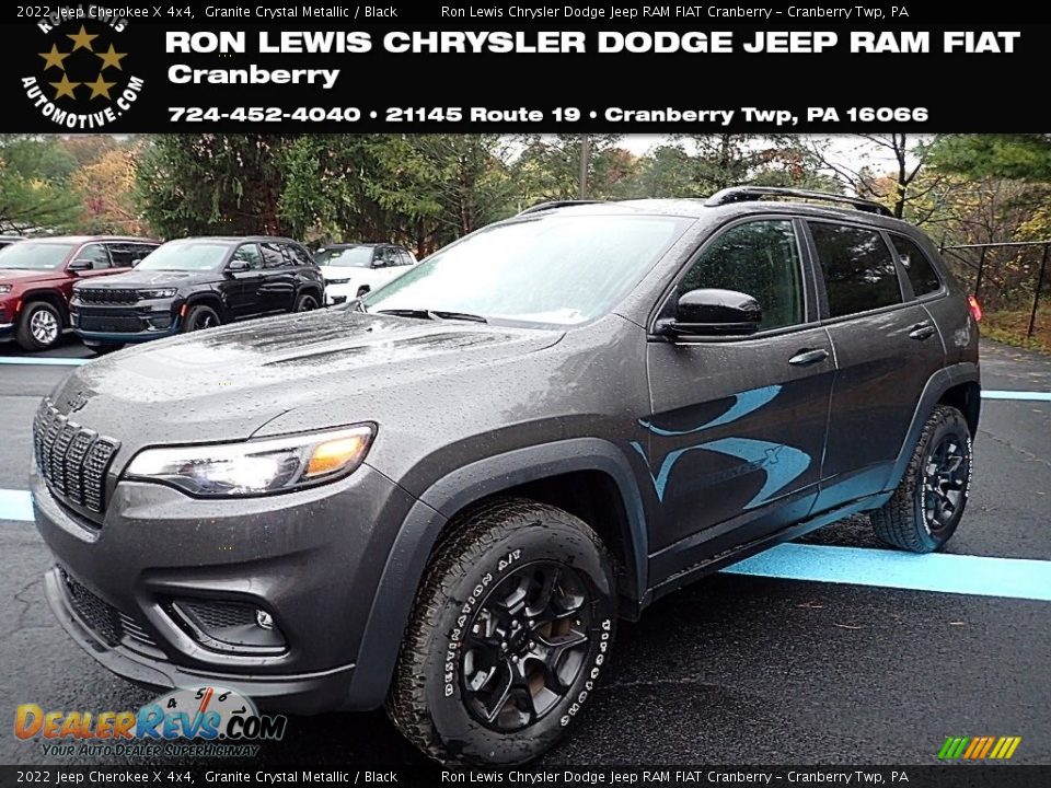 2022 Jeep Cherokee X 4x4 Granite Crystal Metallic / Black Photo #1