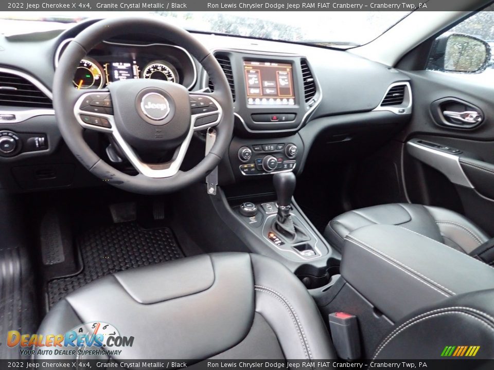 Black Interior - 2022 Jeep Cherokee X 4x4 Photo #14