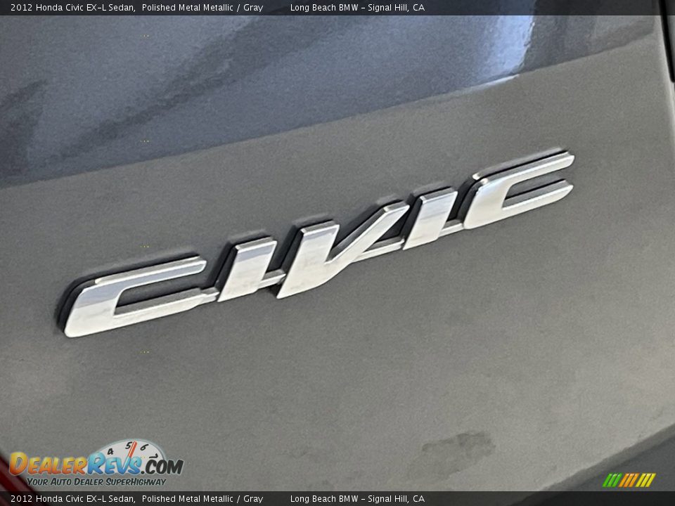 2012 Honda Civic EX-L Sedan Polished Metal Metallic / Gray Photo #10