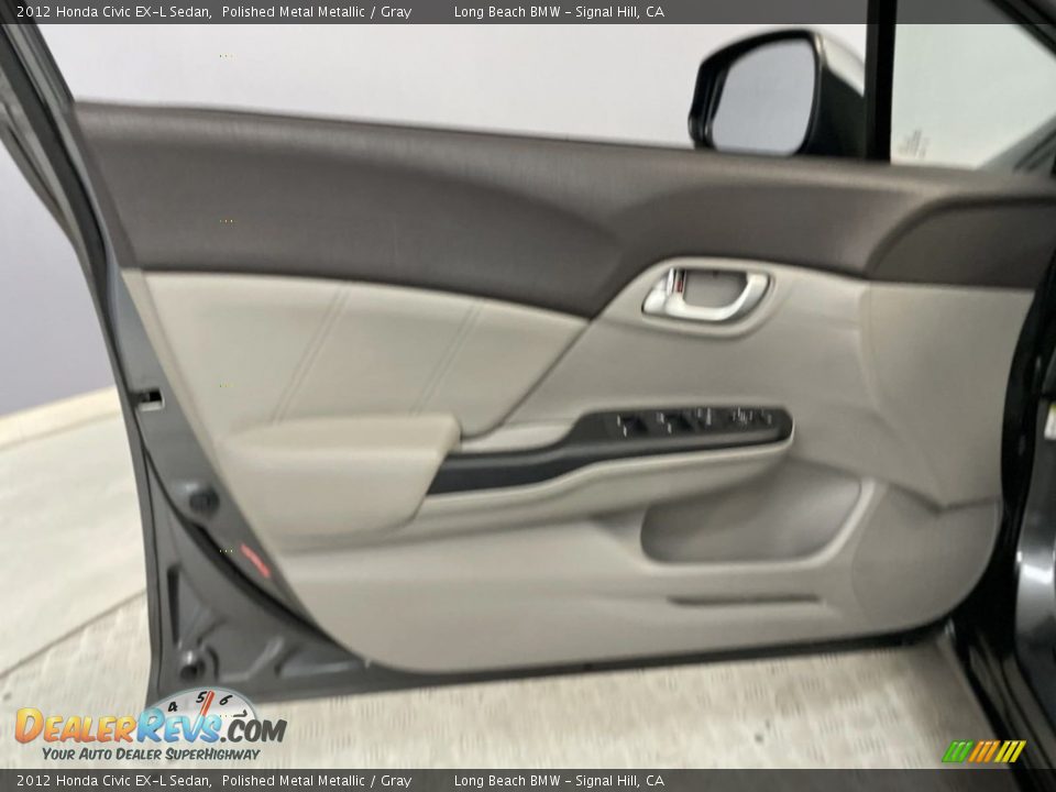 2012 Honda Civic EX-L Sedan Polished Metal Metallic / Gray Photo #12