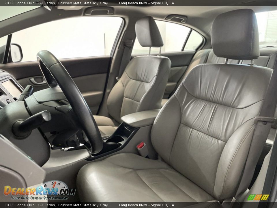 2012 Honda Civic EX-L Sedan Polished Metal Metallic / Gray Photo #15