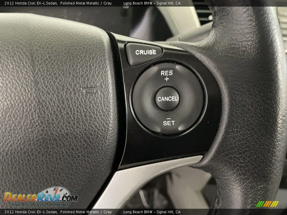 2012 Honda Civic EX-L Sedan Polished Metal Metallic / Gray Photo #18
