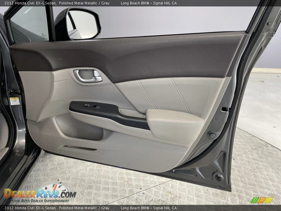 2012 Honda Civic EX-L Sedan Polished Metal Metallic / Gray Photo #28