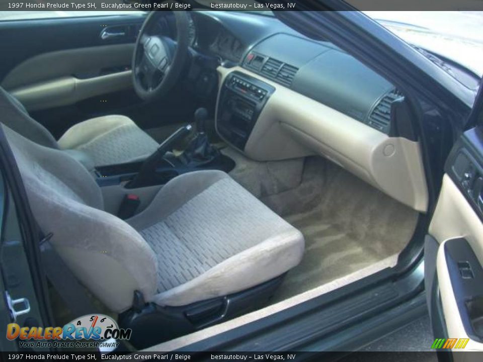 1997 Honda Prelude Type SH Eucalyptus Green Pearl / Beige Photo #34