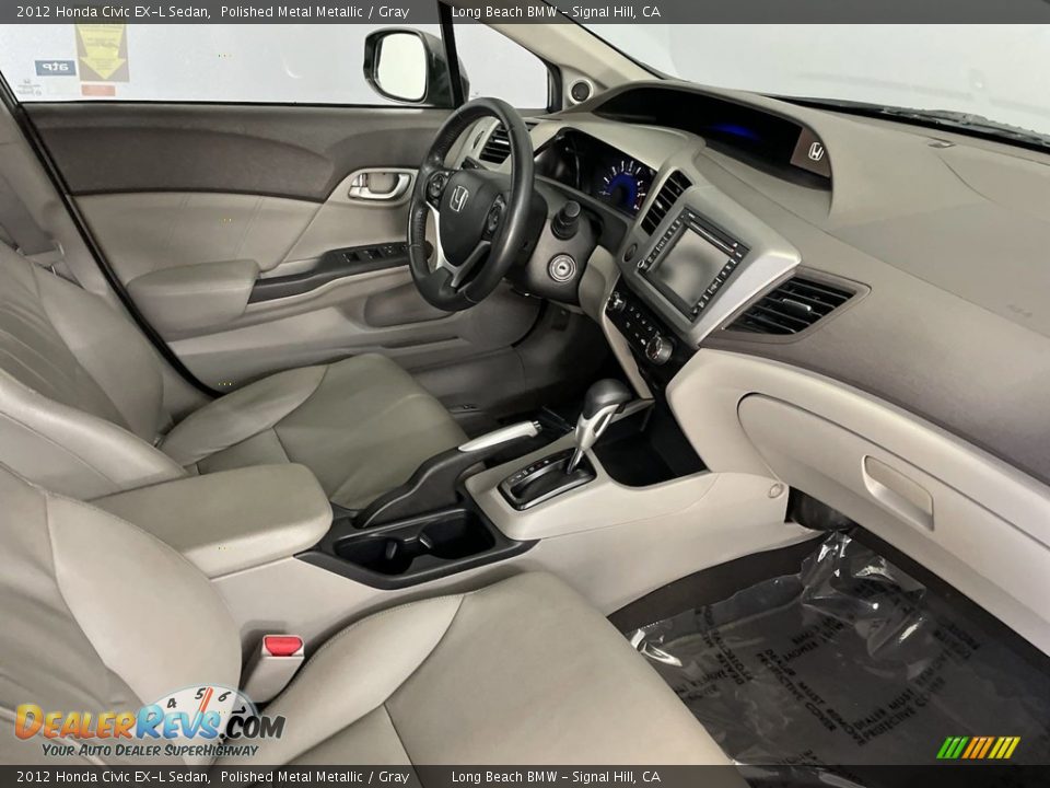 2012 Honda Civic EX-L Sedan Polished Metal Metallic / Gray Photo #29