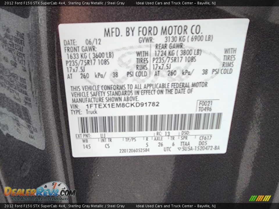 2012 Ford F150 STX SuperCab 4x4 Sterling Gray Metallic / Steel Gray Photo #29