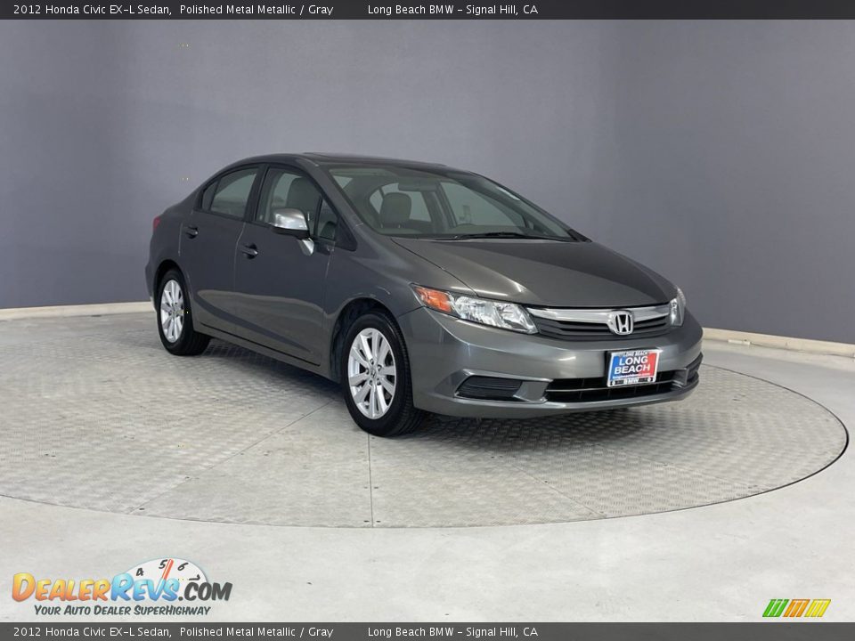 2012 Honda Civic EX-L Sedan Polished Metal Metallic / Gray Photo #35