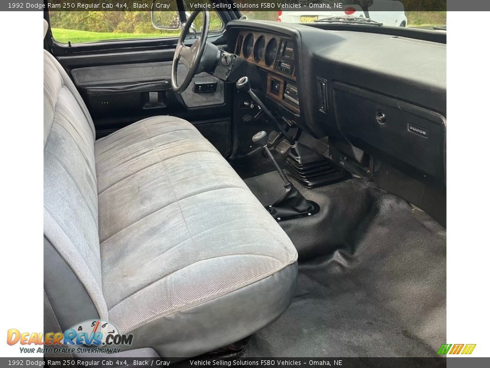 Gray Interior - 1992 Dodge Ram 250 Regular Cab 4x4 Photo #6