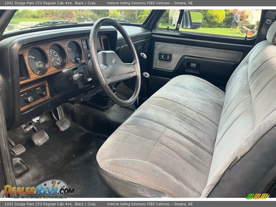 Gray Interior - 1992 Dodge Ram 250 Regular Cab 4x4 Photo #8