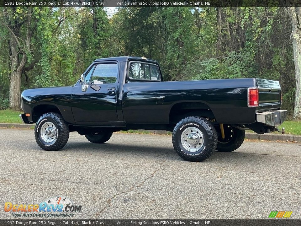 Black 1992 Dodge Ram 250 Regular Cab 4x4 Photo #20