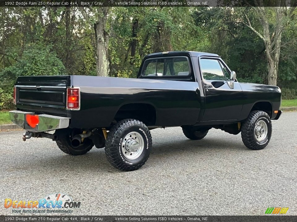 Black 1992 Dodge Ram 250 Regular Cab 4x4 Photo #24