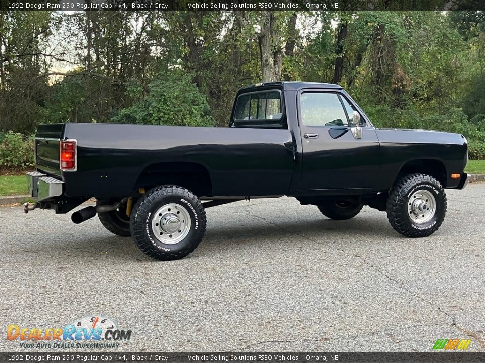 Black 1992 Dodge Ram 250 Regular Cab 4x4 Photo #25