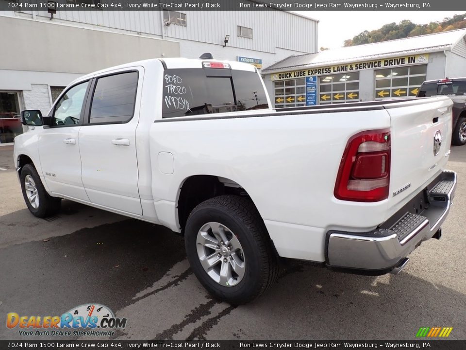 2024 Ram 1500 Laramie Crew Cab 4x4 Ivory White Tri-Coat Pearl / Black Photo #3