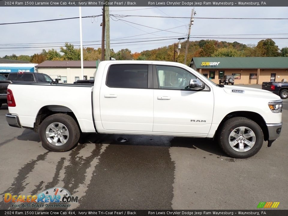 Ivory White Tri-Coat Pearl 2024 Ram 1500 Laramie Crew Cab 4x4 Photo #7