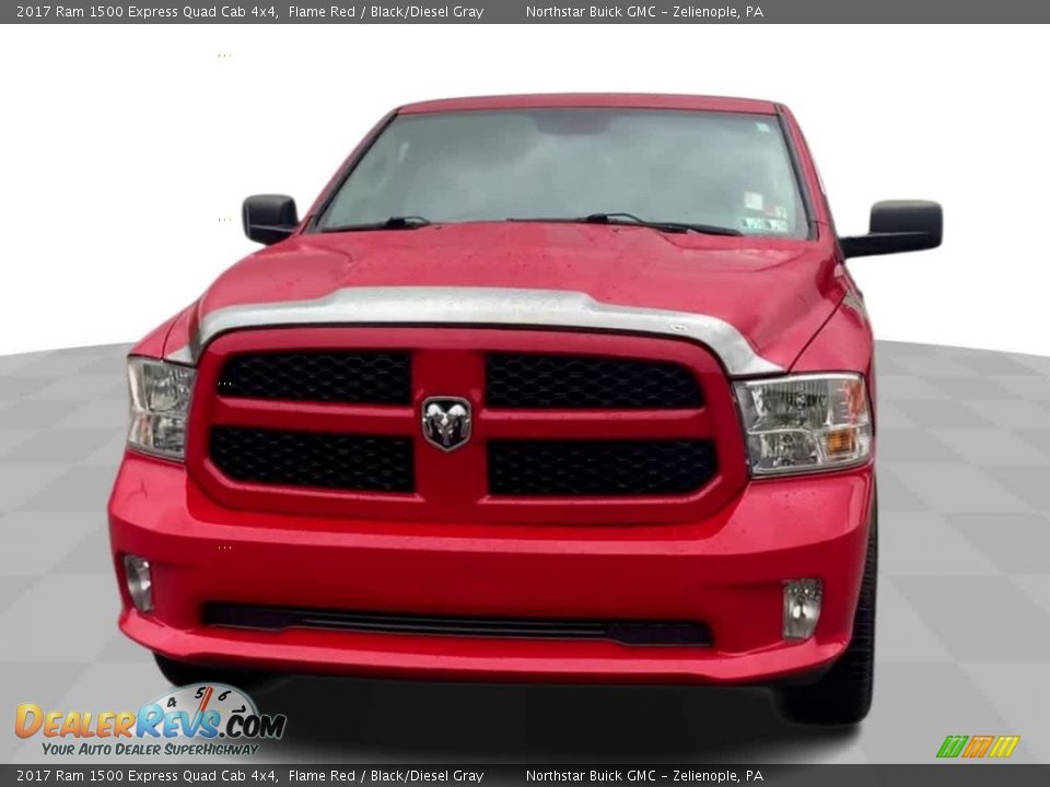 2017 Ram 1500 Express Quad Cab 4x4 Flame Red / Black/Diesel Gray Photo #3