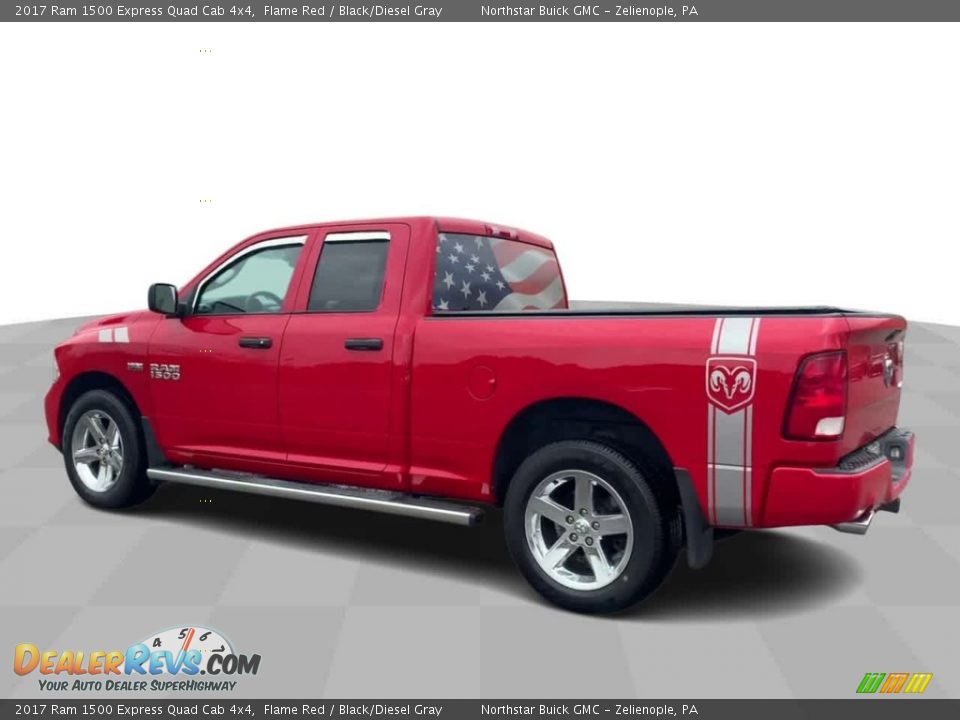 2017 Ram 1500 Express Quad Cab 4x4 Flame Red / Black/Diesel Gray Photo #6